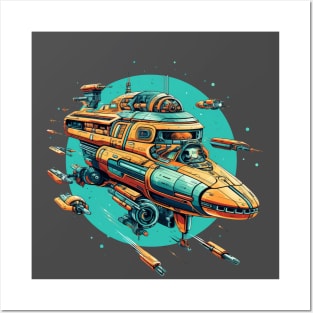 Futuristic Spaceship Posters and Art